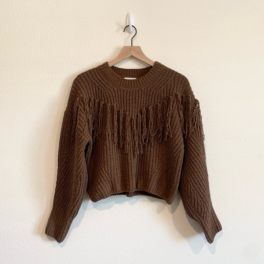 Knitted Fringe Sweater